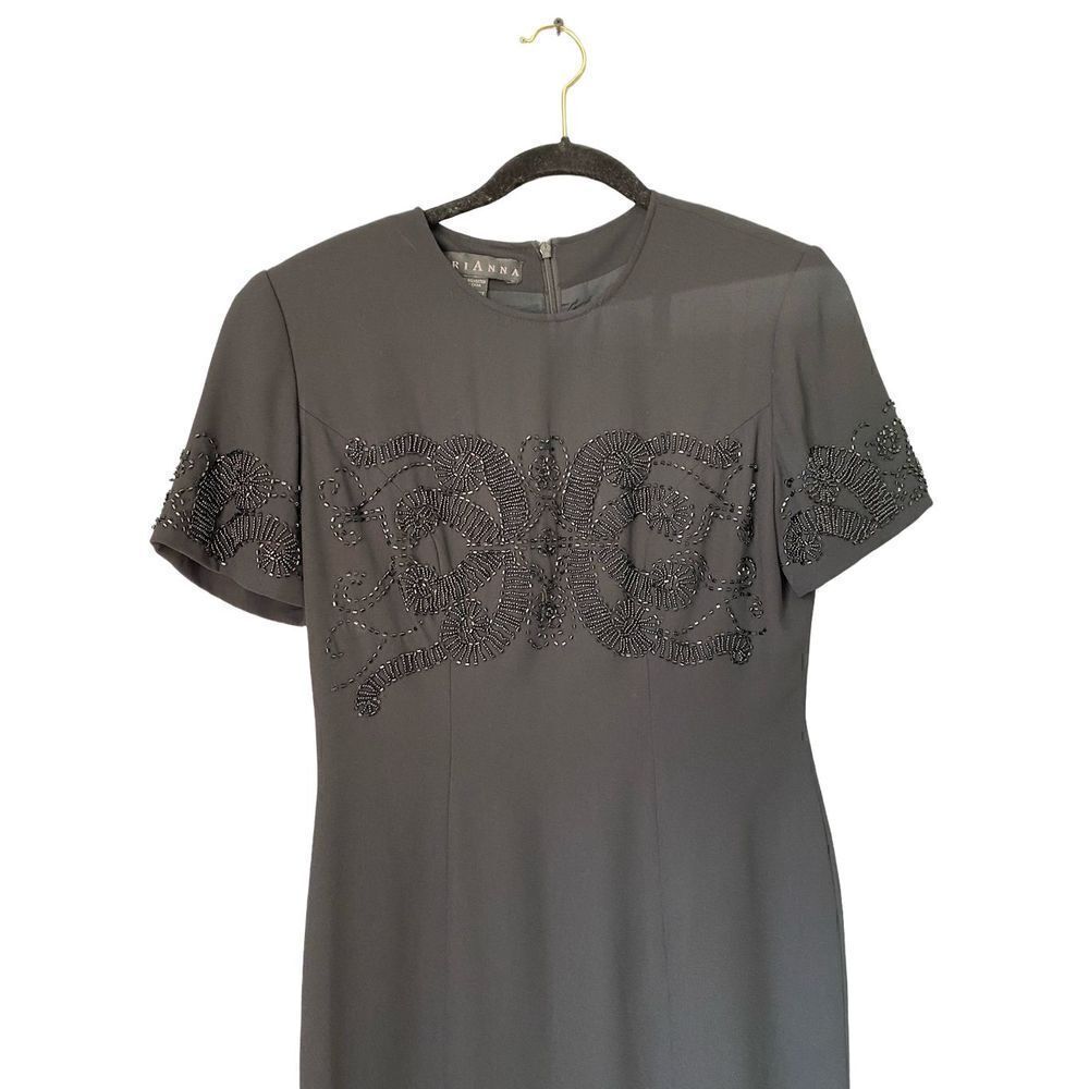 Marianna women’s beautiful beaded little black dress/formal/wedding/size 4￼